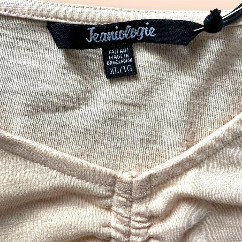 NWT Women's Jeaniologie Light Peach Cropped Top - Multiple Sizes - Picture 6 of 10